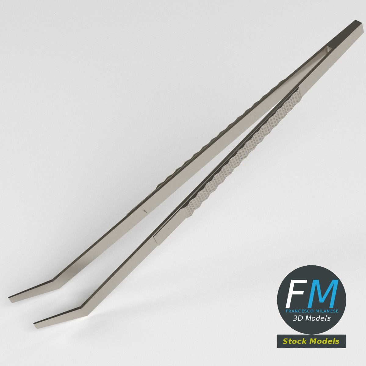 Dental Tweezers 3D model_2