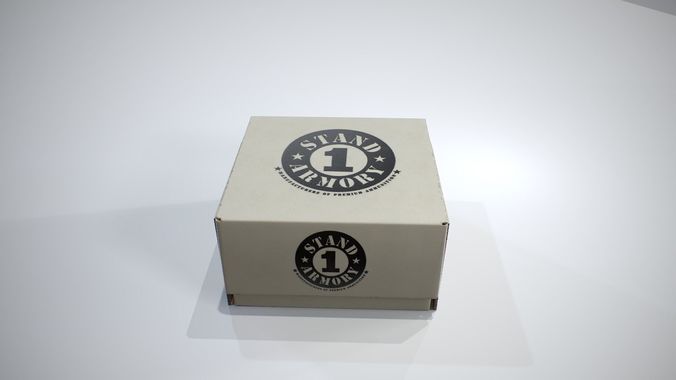 Cardboard Box Low-poly 3D model