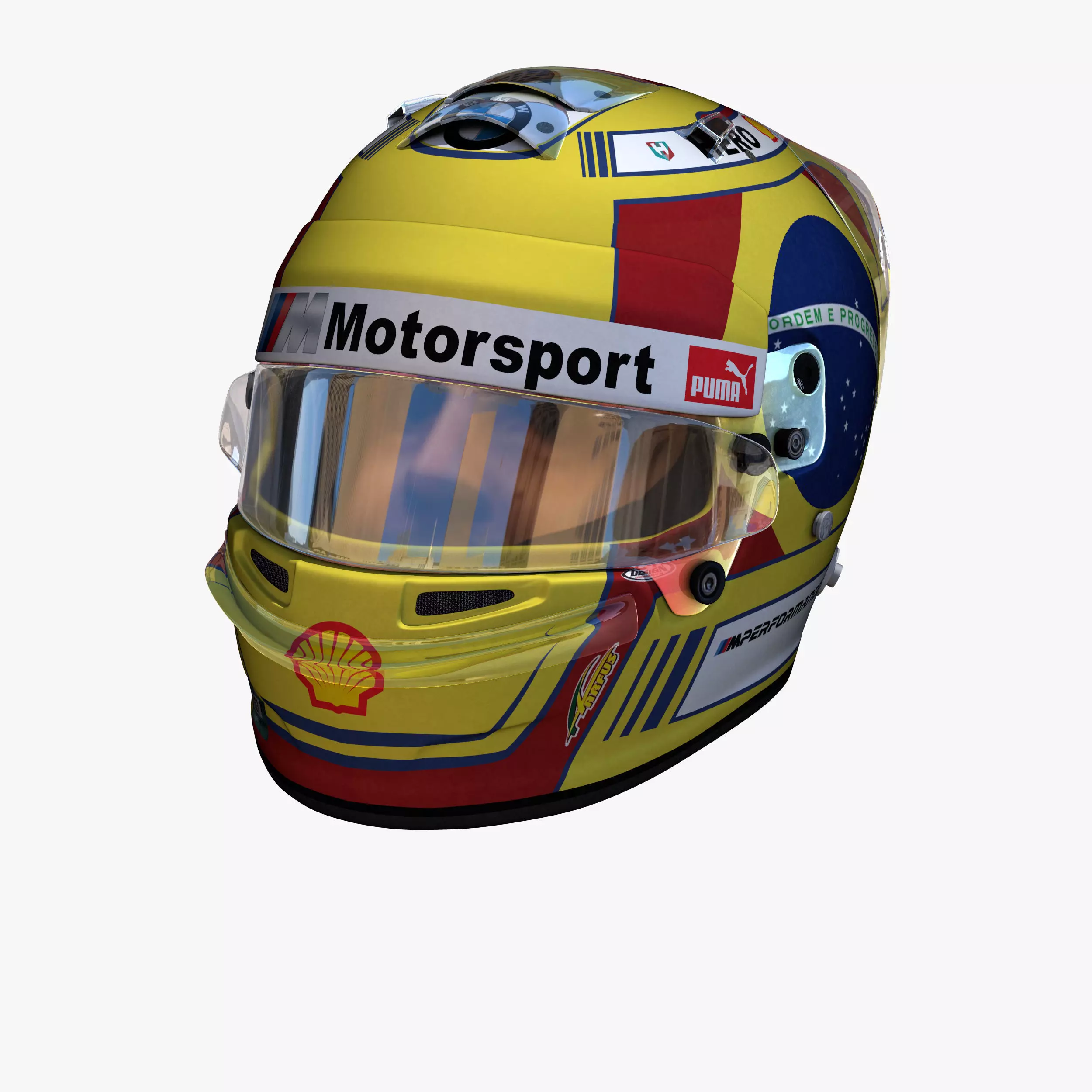 Augusto Farfus helmet 2018 Low-poly 3D model_0