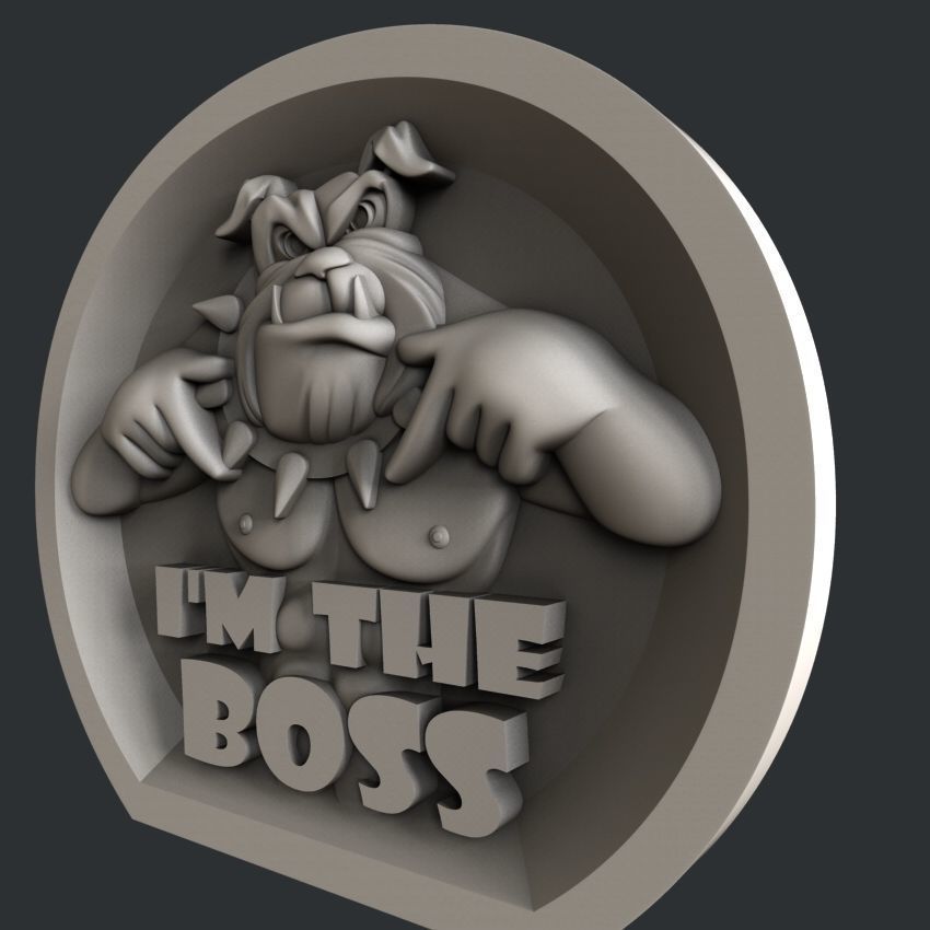 3d STL models for CNC or 3d printer Dog 3D print model_2