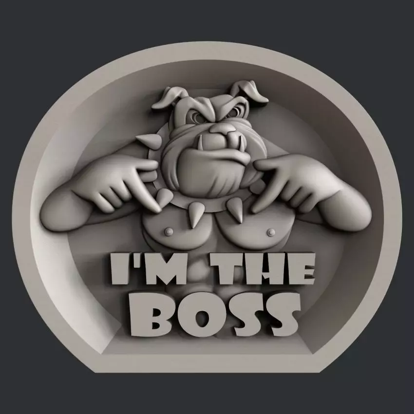 3d STL models for CNC or 3d printer Dog 3D print model_0