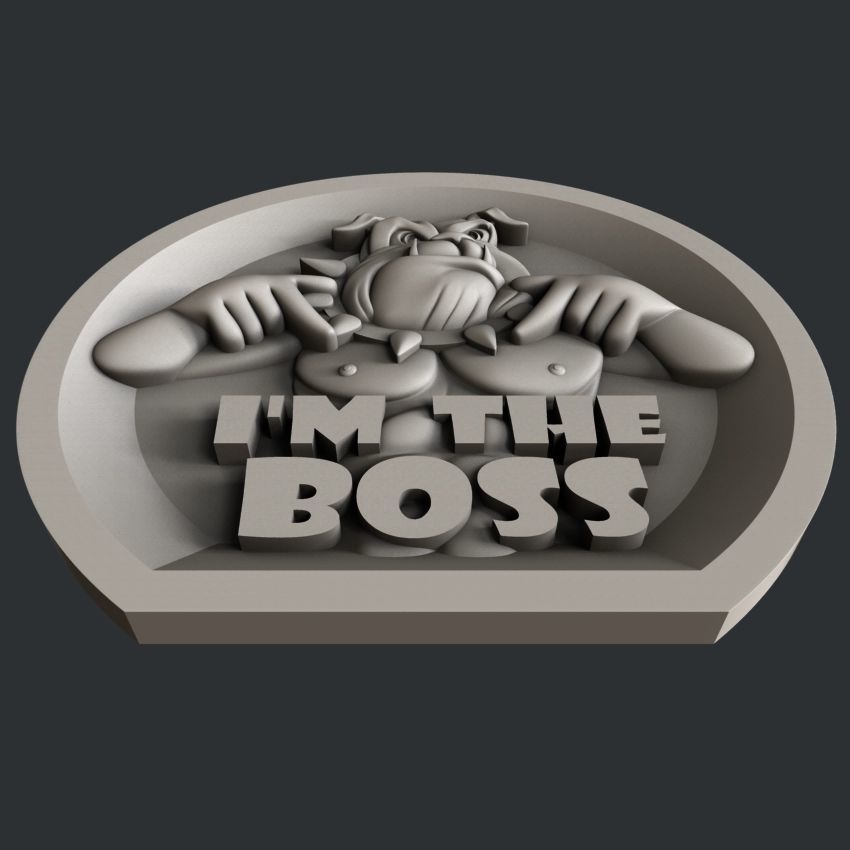 3d STL models for CNC or 3d printer Dog 3D print model_4