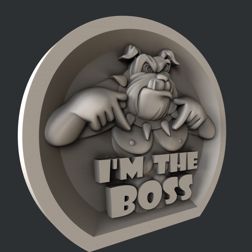 3d STL models for CNC or 3d printer Dog 3D print model_1