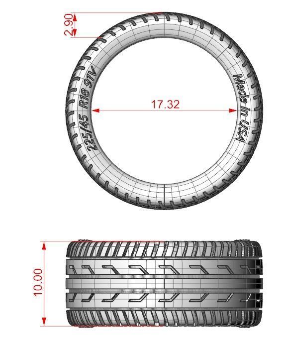 Stylish ring wheel summer and winter 441 3D print model_13
