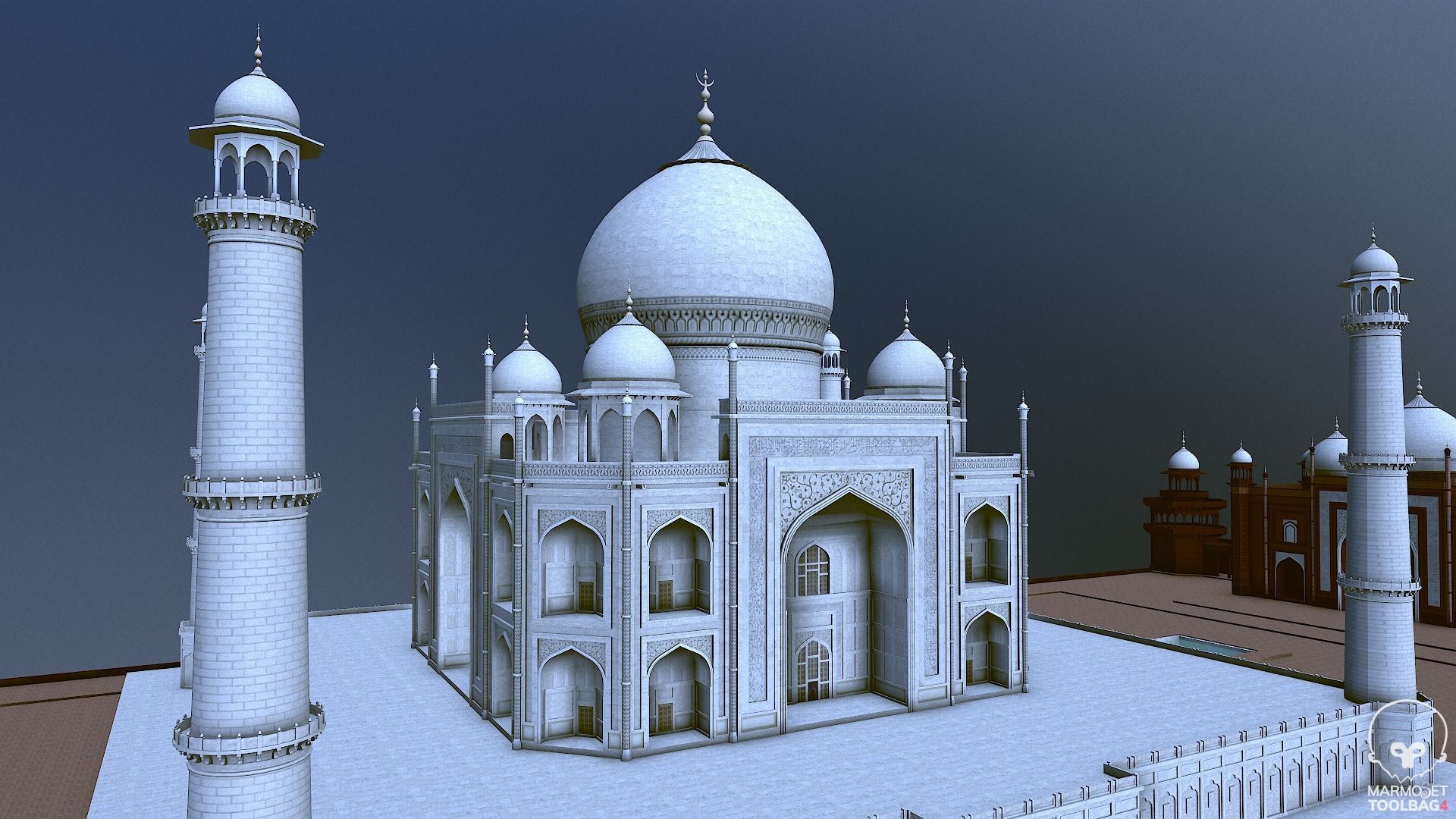 Taj Mahal Low-poly 3D model_9