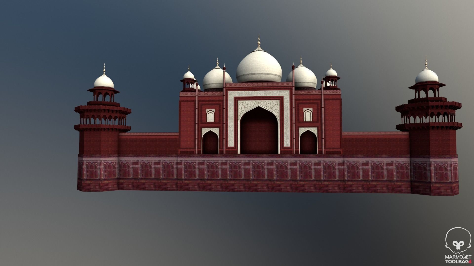 Taj Mahal Low-poly 3D model_14