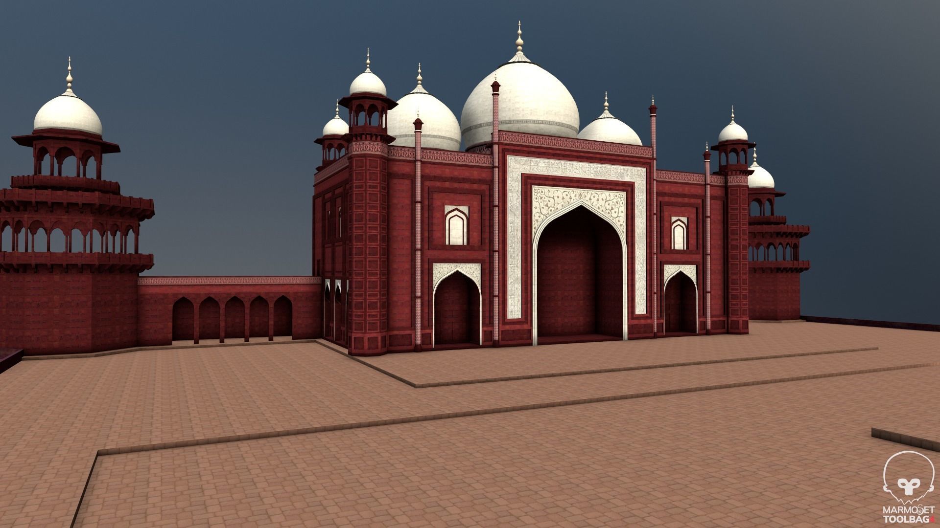 Taj Mahal Low-poly 3D model_15