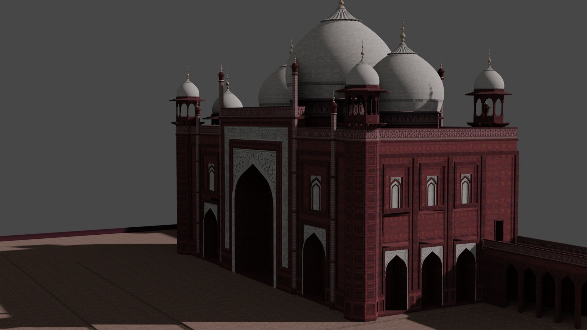 Taj Mahal Low-poly 3D model_19