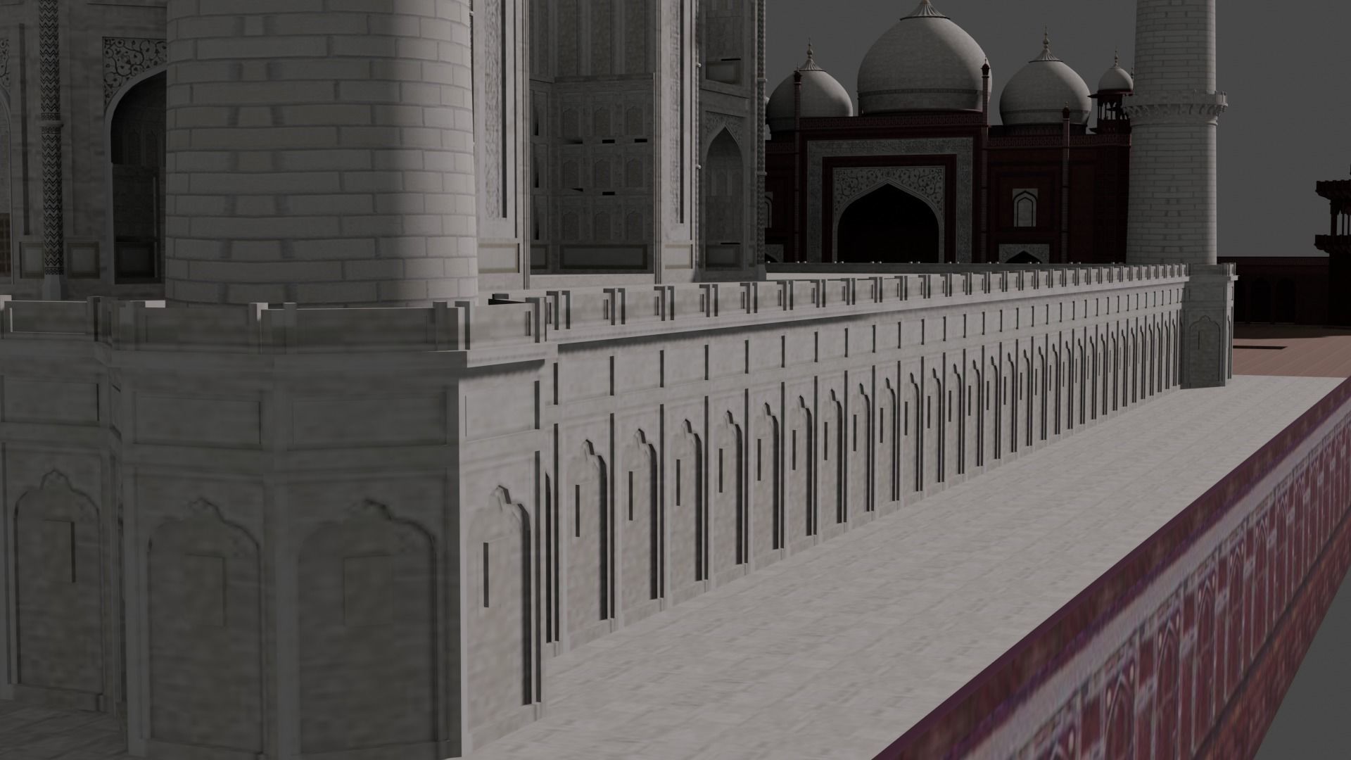 Taj Mahal Low-poly 3D model_21