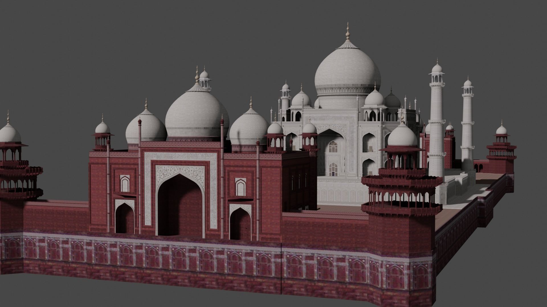 Taj Mahal Low-poly 3D model_22