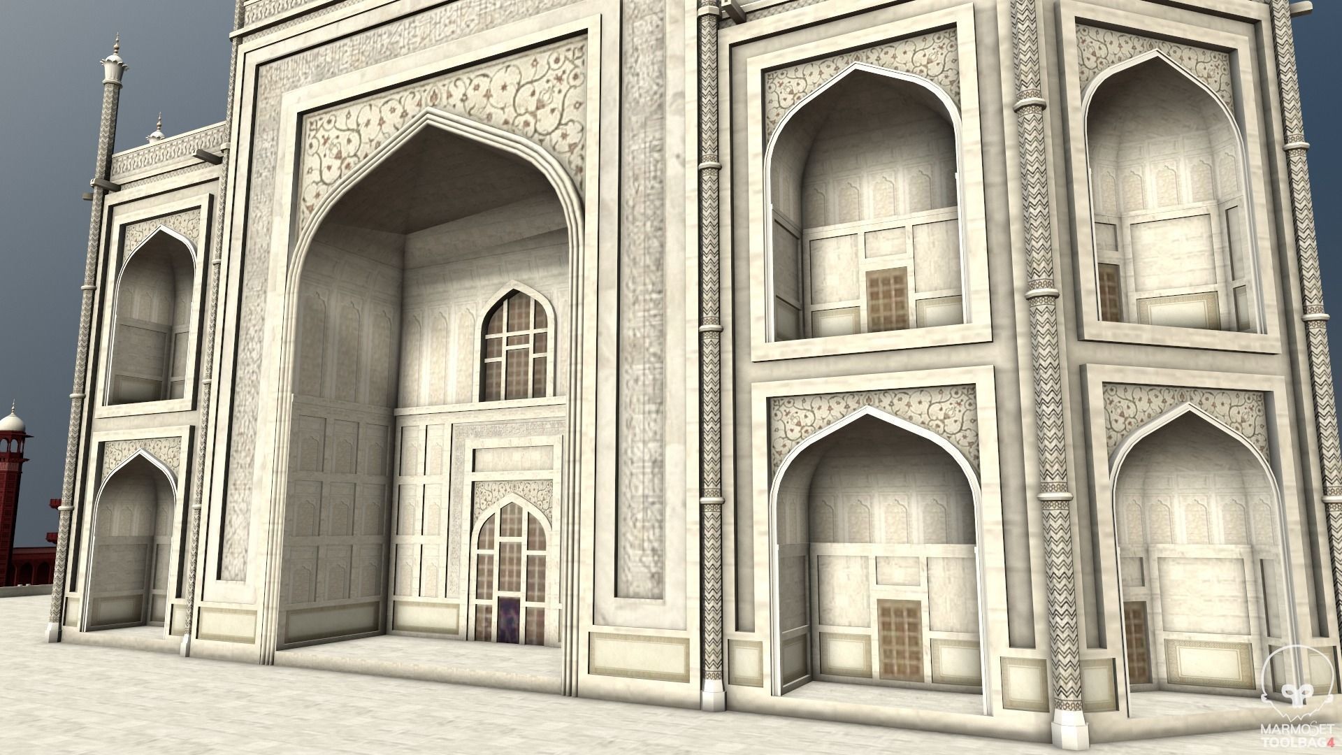Taj Mahal Low-poly 3D model_7