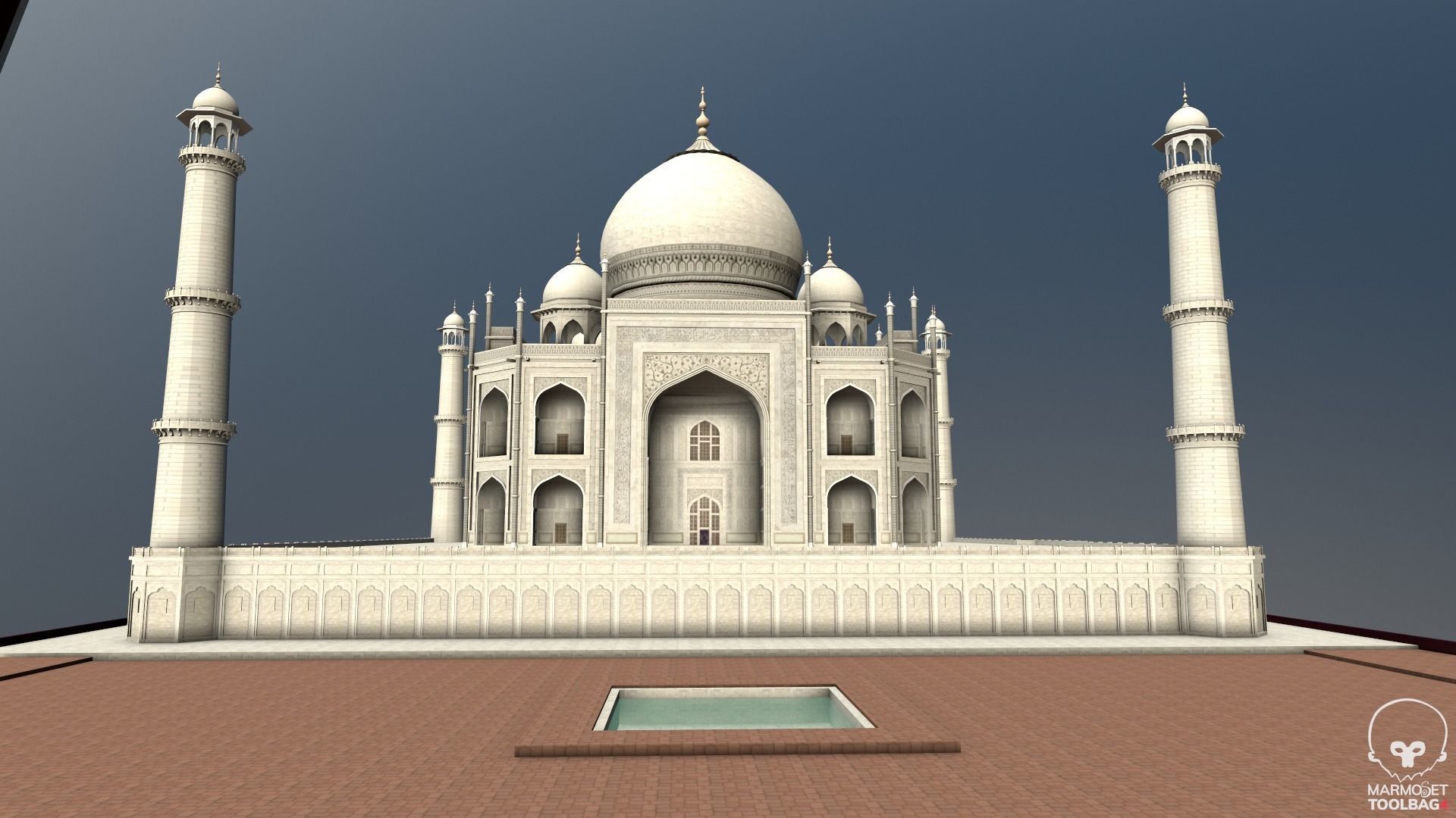Taj Mahal Low-poly 3D model_5