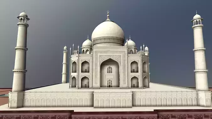 Taj Mahal Low-poly 3D model