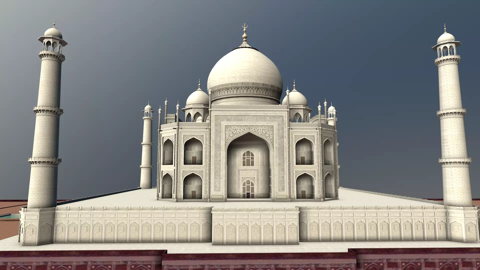 Taj Mahal Low-poly 3D model_0