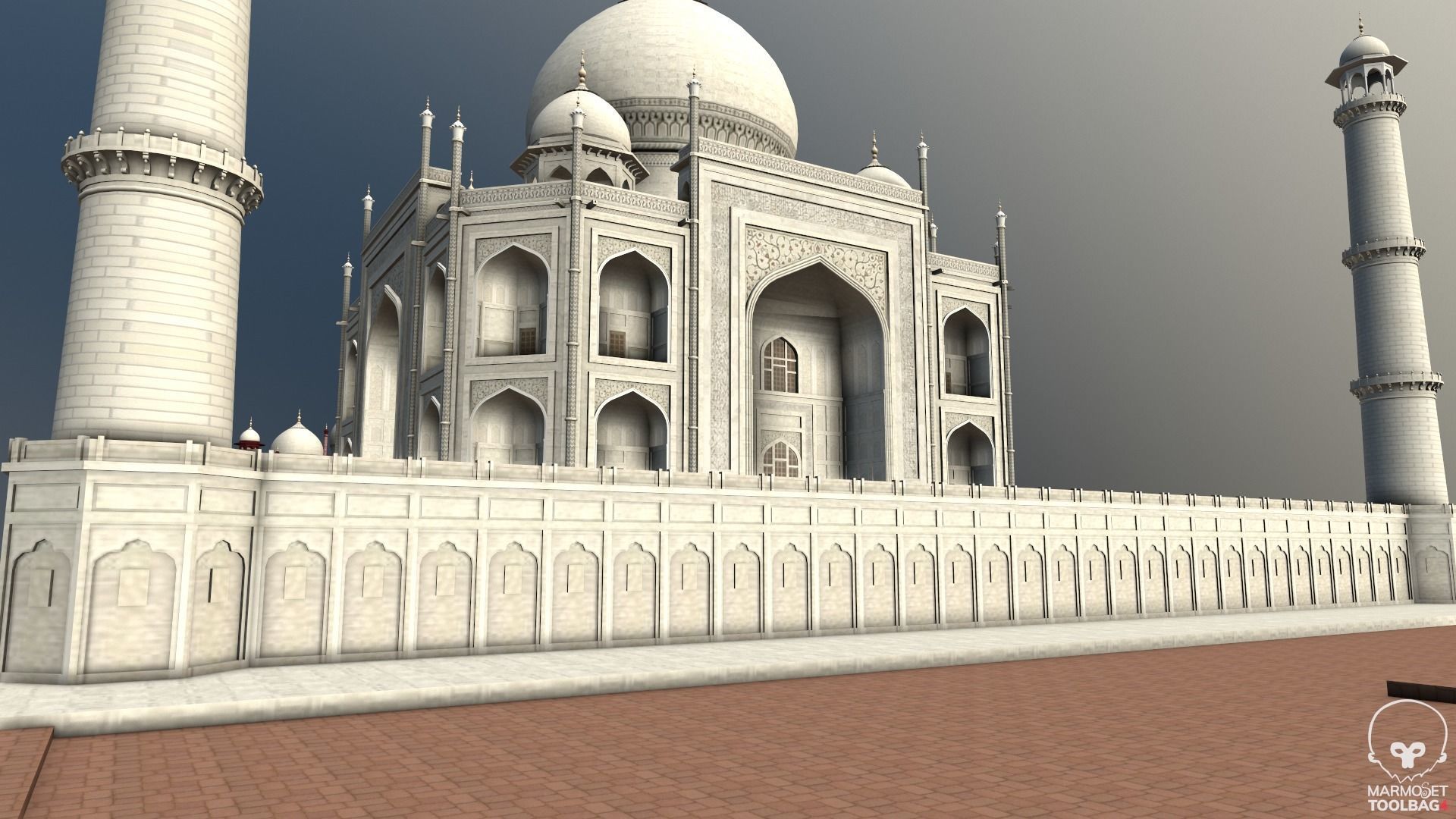 Taj Mahal Low-poly 3D model_12