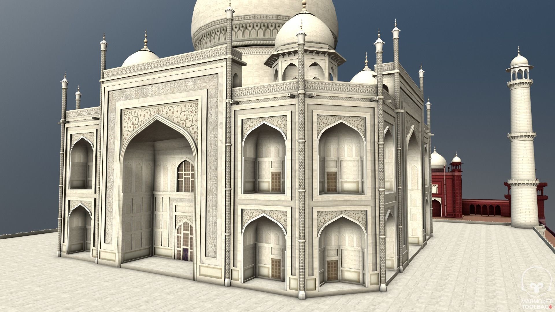 Taj Mahal Low-poly 3D model_8