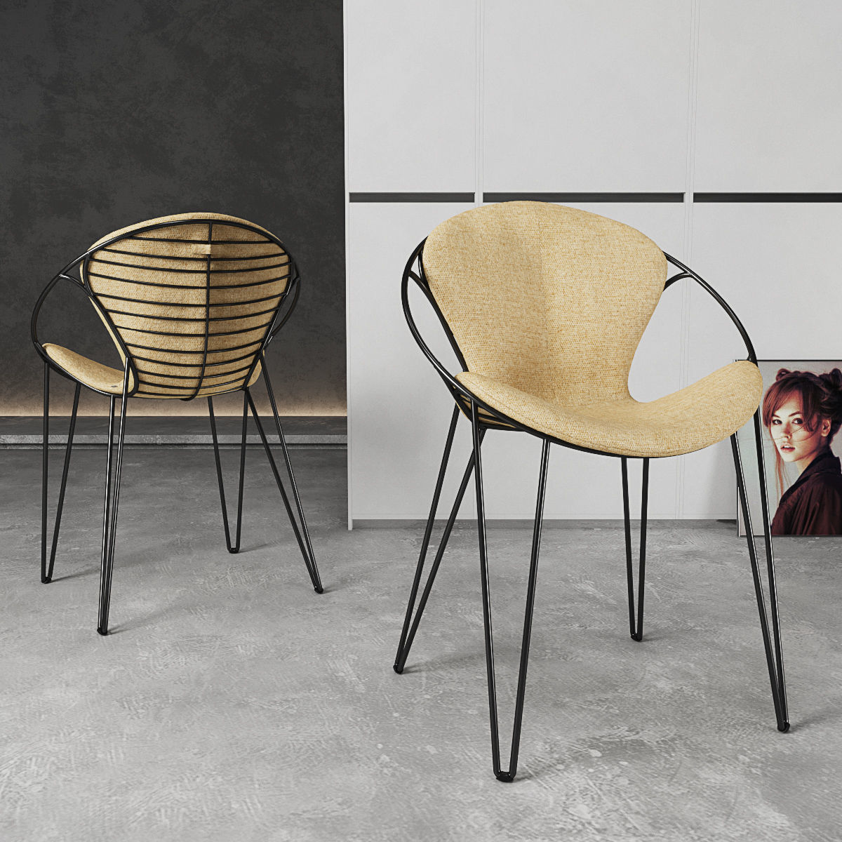 Chair Joli Wire 3D model CGTrader