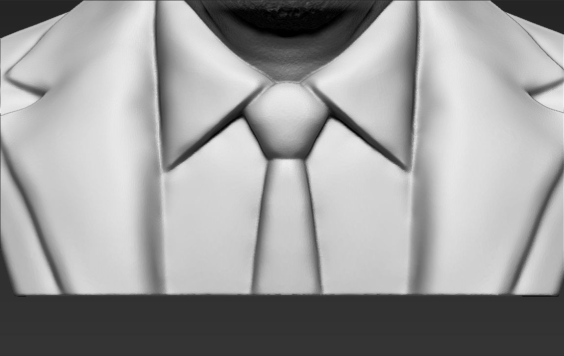 Morgan Freeman bust 3D printing ready stl obj formats 3D print model_23