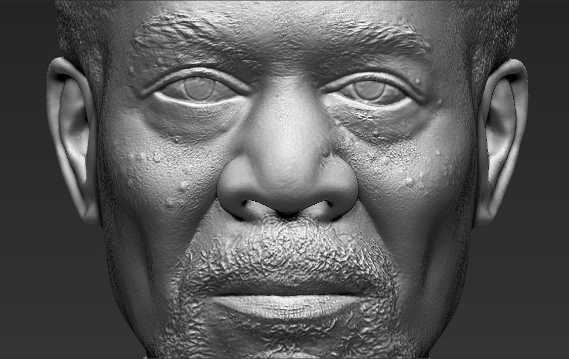 Morgan Freeman bust 3D printing ready stl obj formats 3D print model_24