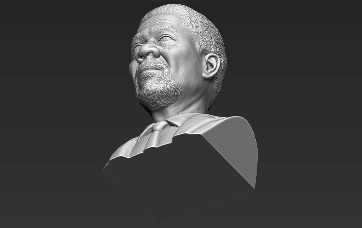 Morgan Freeman bust 3D printing ready stl obj formats 3D print model_21