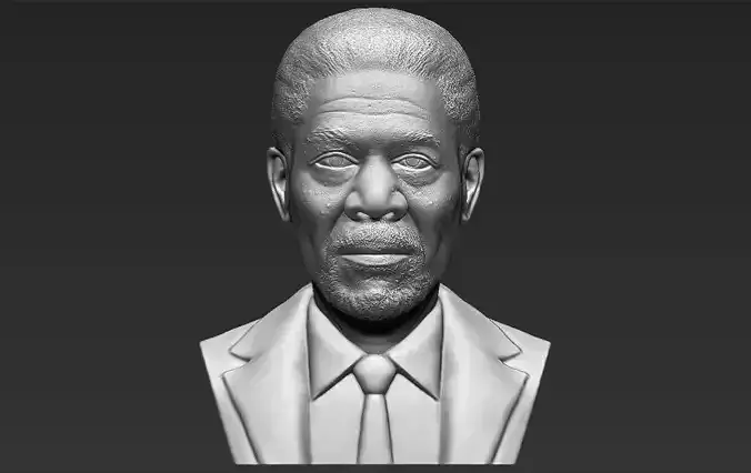 Morgan Freeman bust 3D printing ready stl obj formats 3D print model