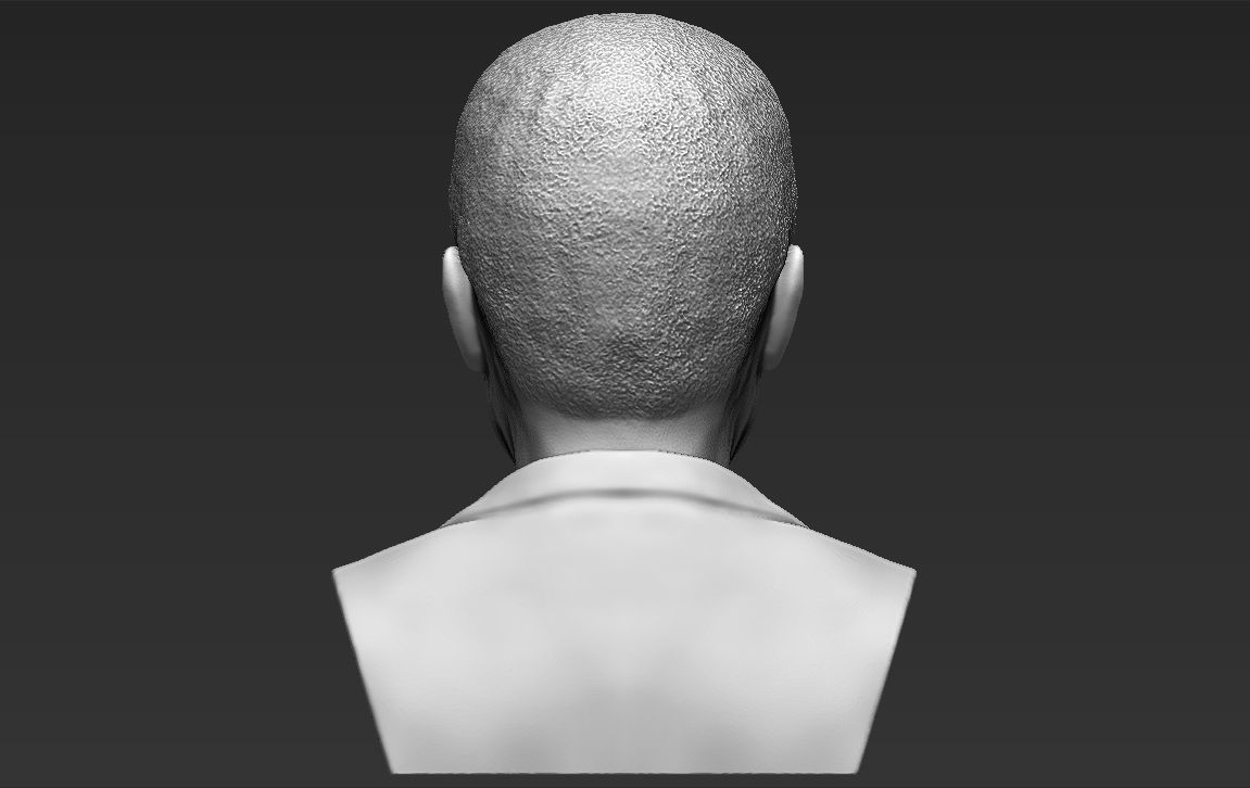 Morgan Freeman bust 3D printing ready stl obj formats 3D print model_8