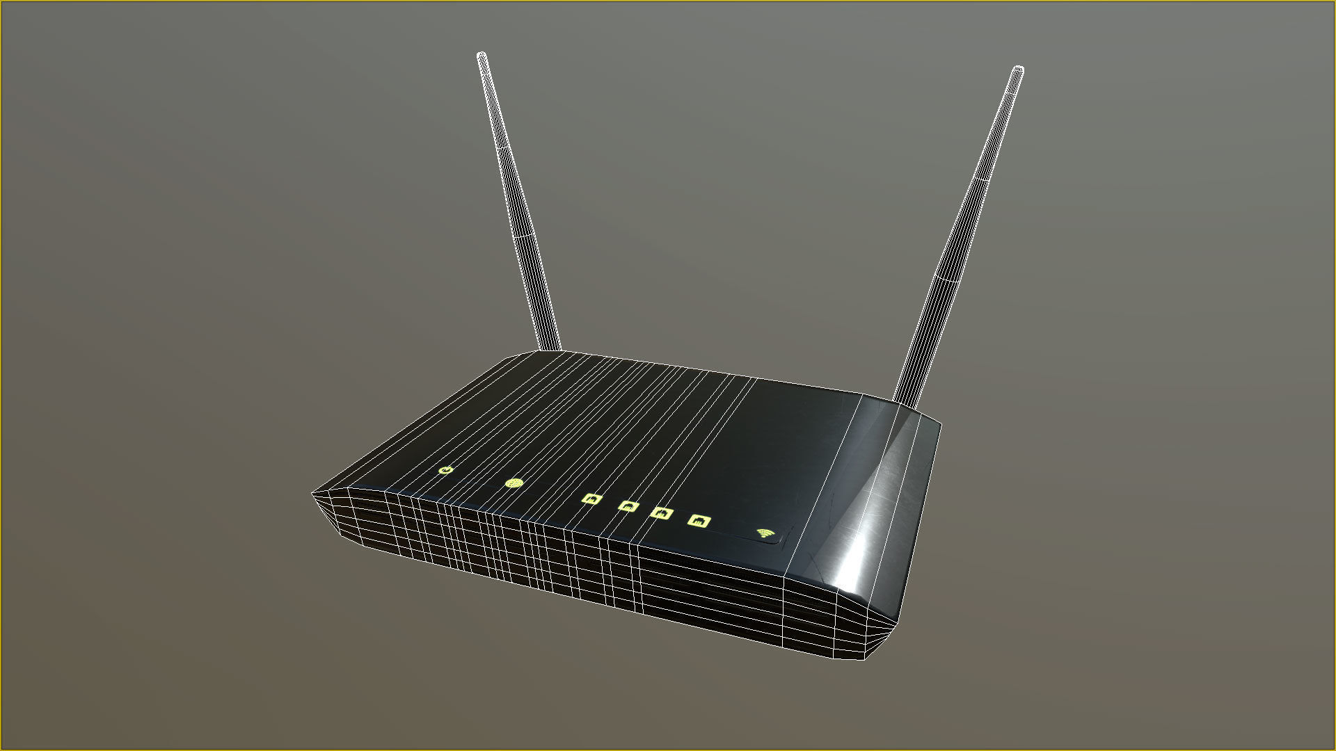 Router WiFi Low-poly 3D model_13