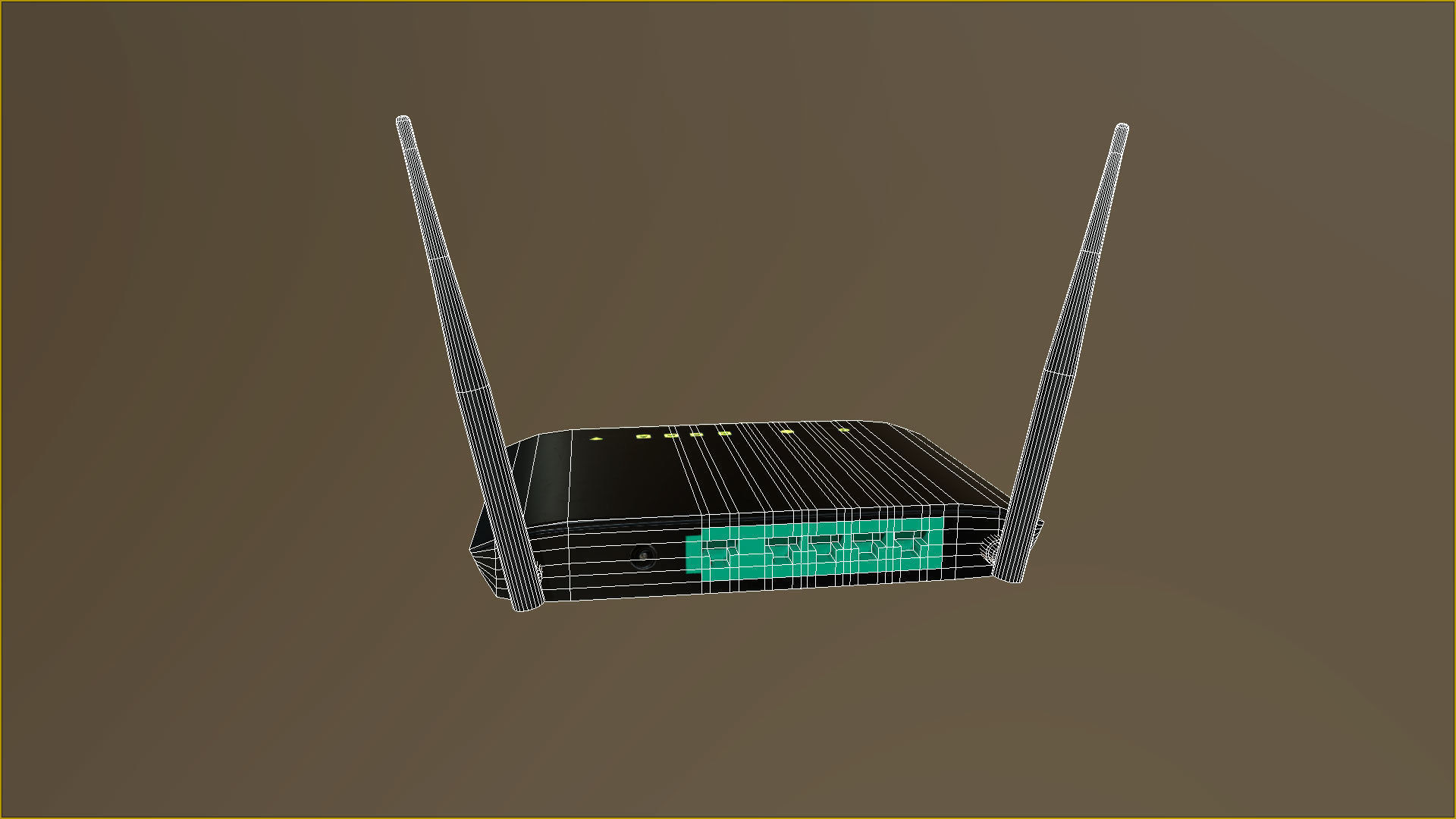 Router WiFi Low-poly 3D model_14