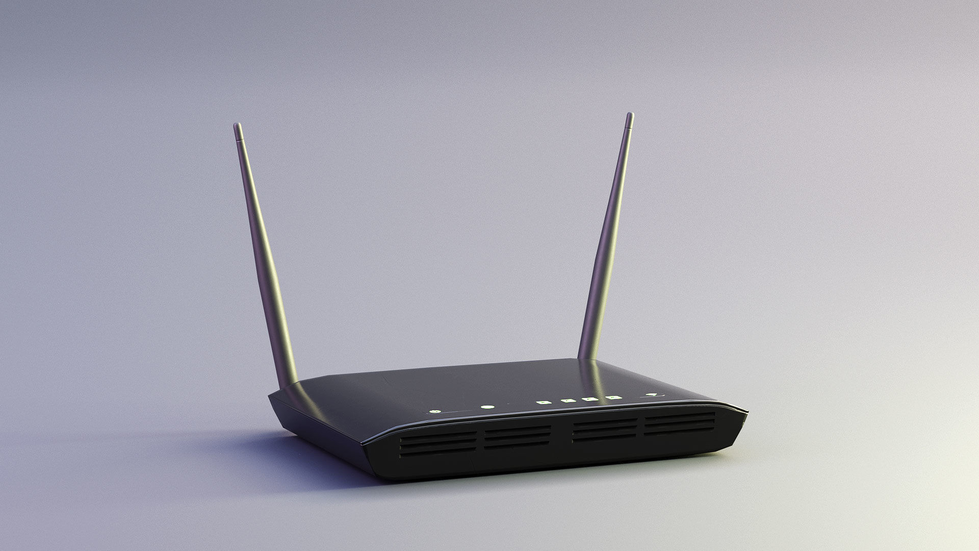 Router WiFi Low-poly 3D model_4