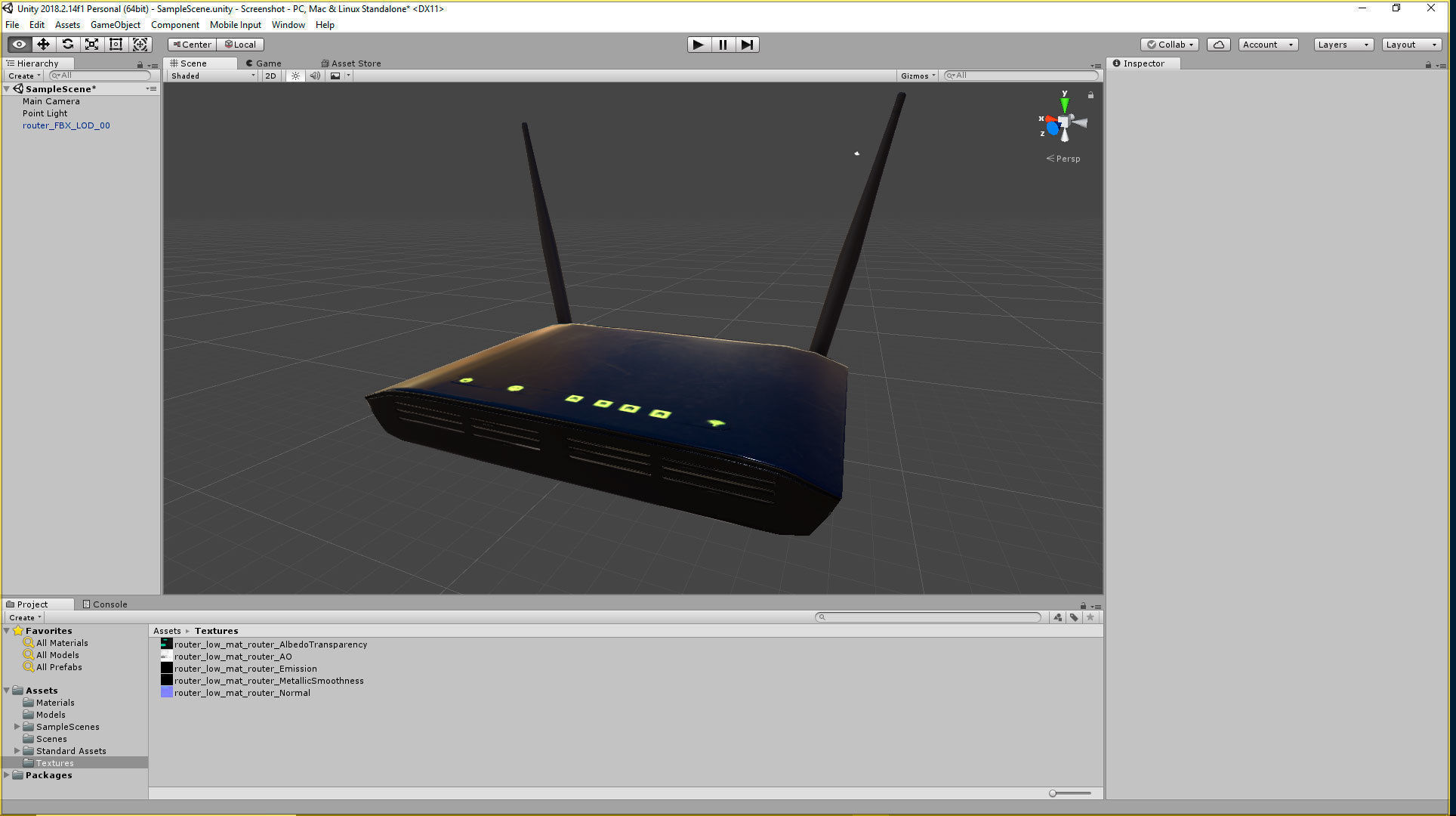 Router WiFi Low-poly 3D model_5