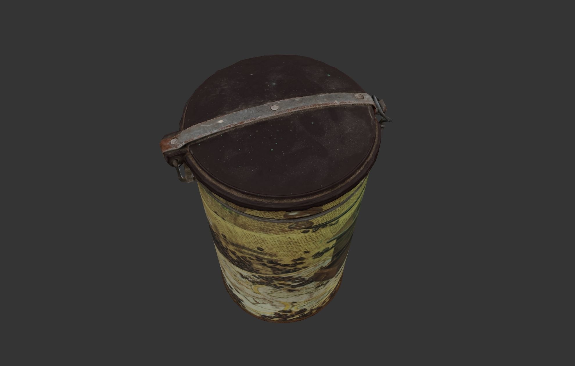 Coffee can Low-poly 3D model_5