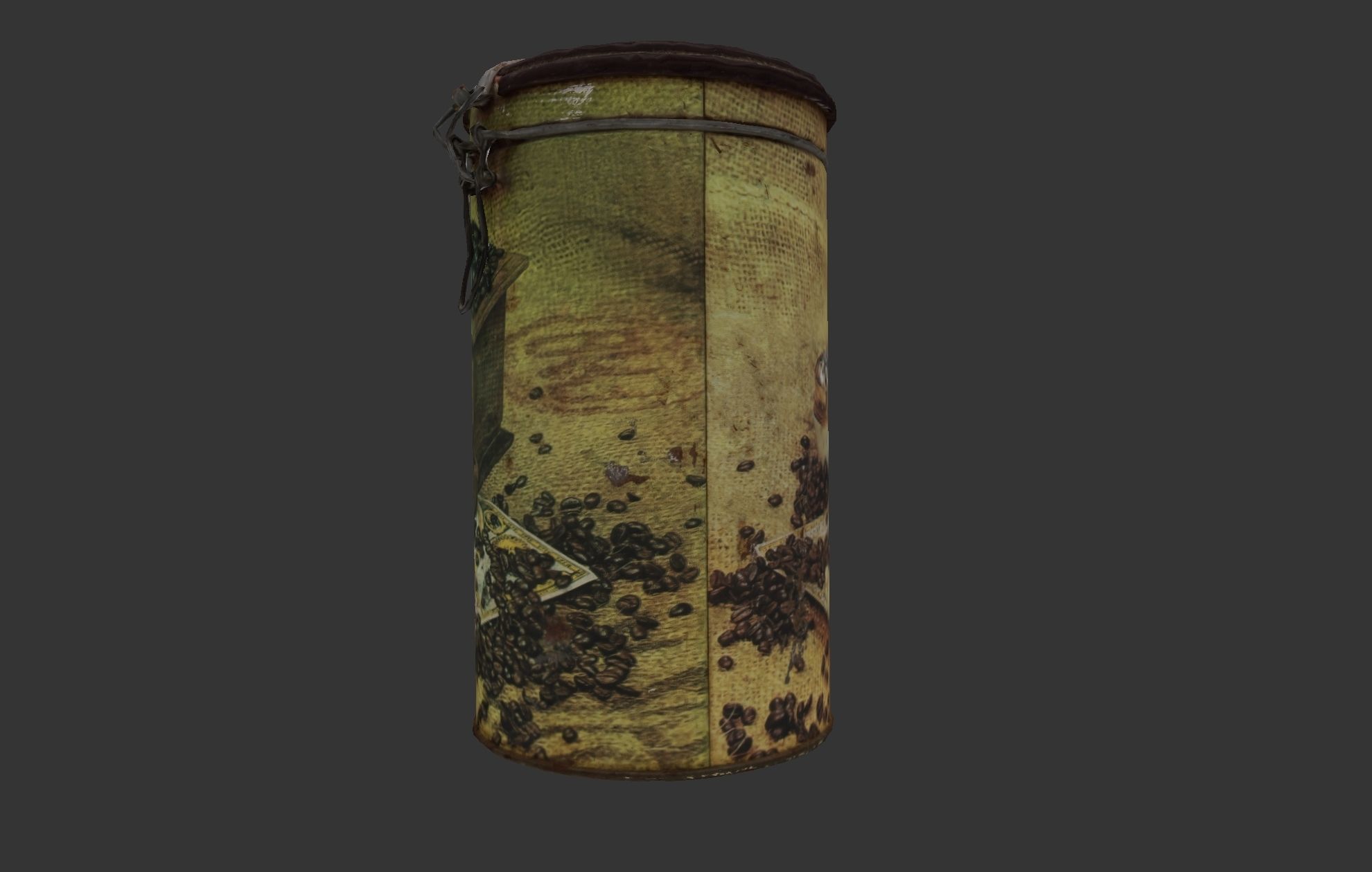 Coffee can Low-poly 3D model_2