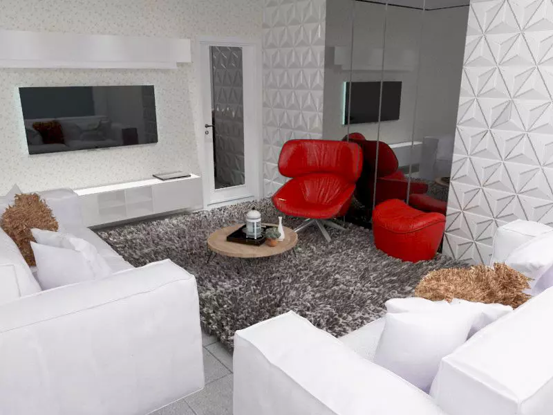 livingroom living room with furniture and accents Low-poly 3D model