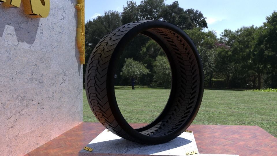 ORTAS TIRE NO 27 GAME READY Low-poly 3D model_3