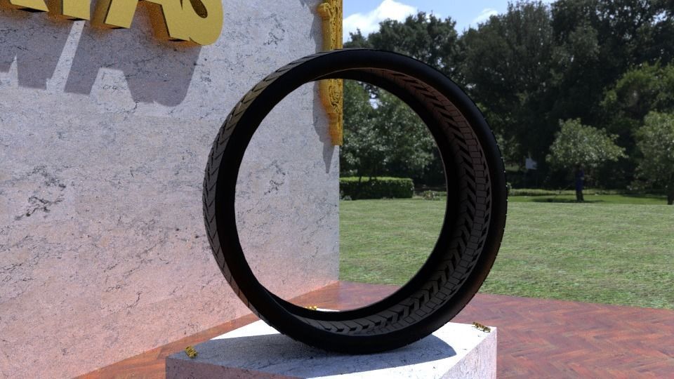 ORTAS TIRE NO 27 GAME READY Low-poly 3D model_4