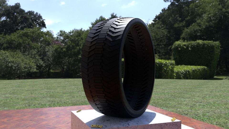 ORTAS TIRE NO 27 GAME READY Low-poly 3D model_2
