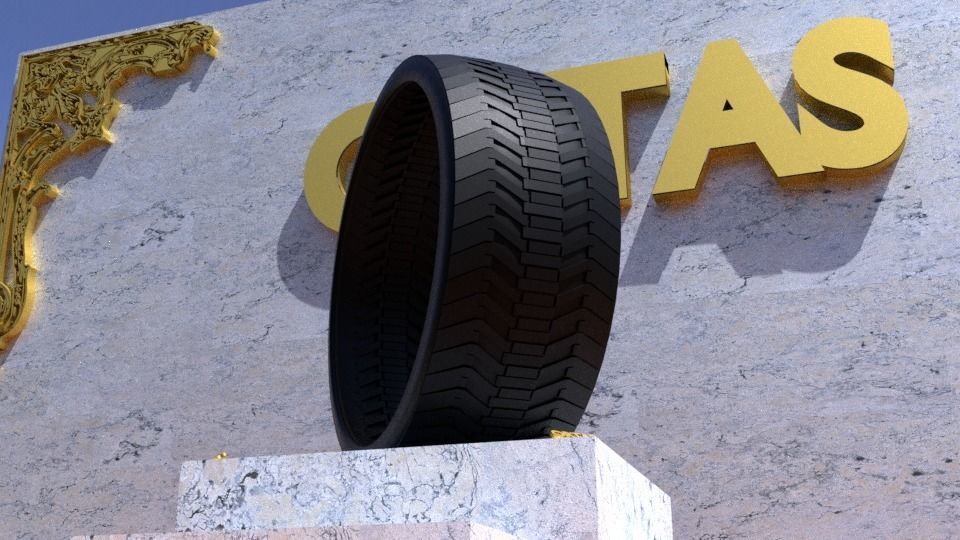 ORTAS TIRE NO 27 GAME READY Low-poly 3D model_6