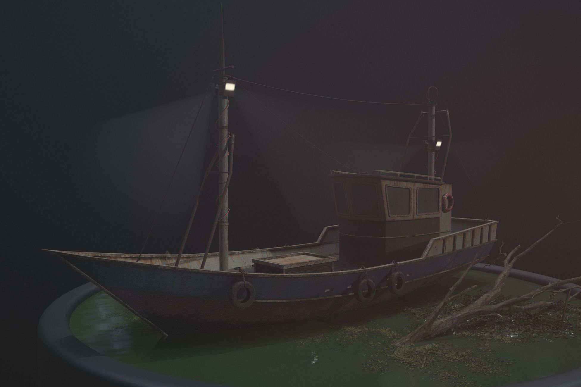 PBR - Swamp Fishing Gear Low-poly 3D model_11