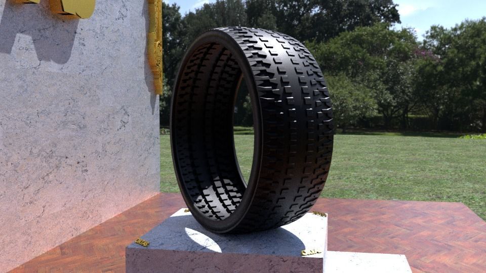 ORTAS TIRE NO 33 GAME READY Low-poly 3D model_3