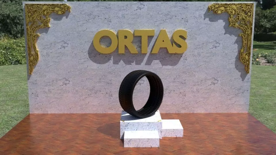 ORTAS TIRE NO 33 GAME READY Low-poly 3D model_0