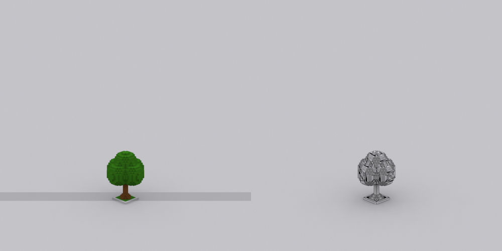 Town Voxel Low-poly 3D model_16