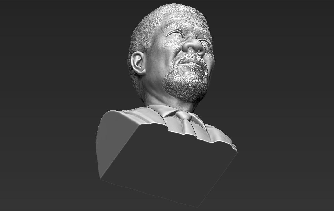 Morgan Freeman bust ready for full color 3D printing 3D print model_47