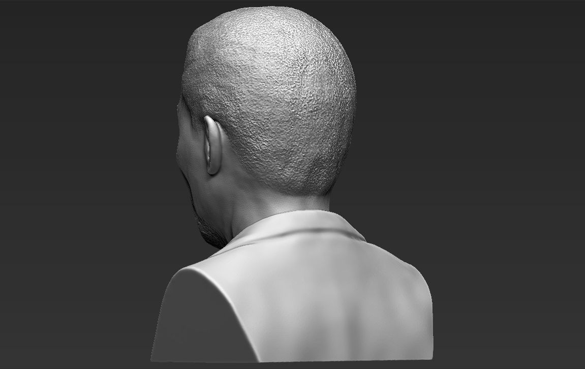 Morgan Freeman bust ready for full color 3D printing 3D print model_33