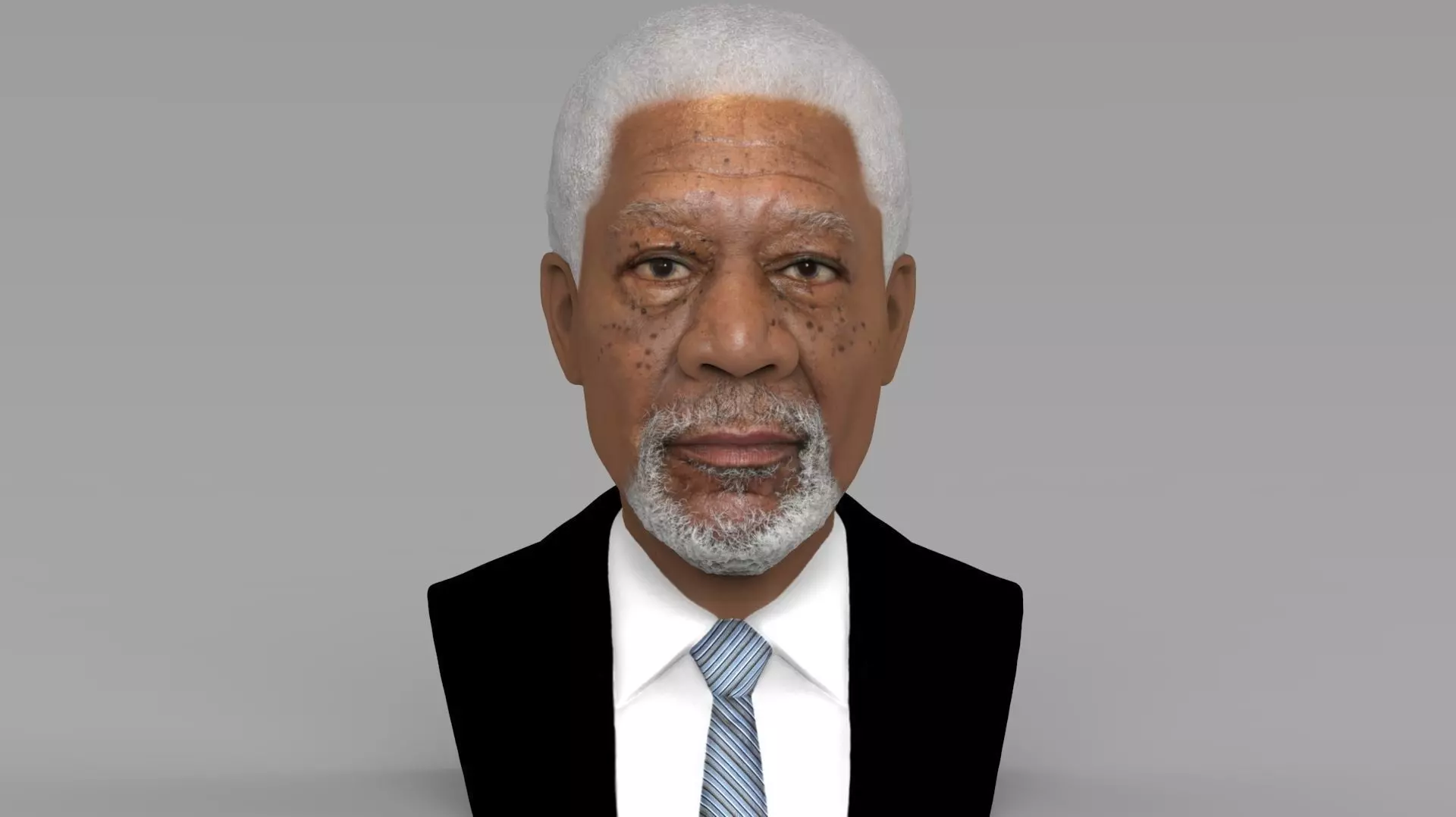 Morgan Freeman bust ready for full color 3D printing 3D print model_0