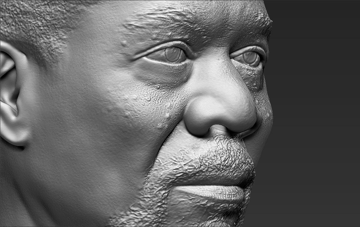 Morgan Freeman bust ready for full color 3D printing 3D print model_52