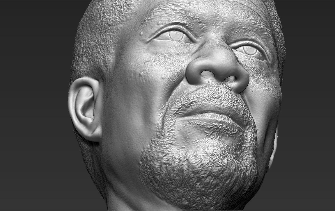 Morgan Freeman bust ready for full color 3D printing 3D print model_55