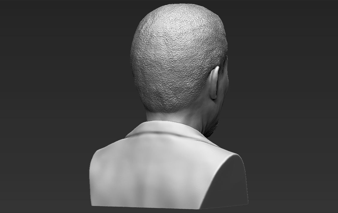 Morgan Freeman bust ready for full color 3D printing 3D print model_36