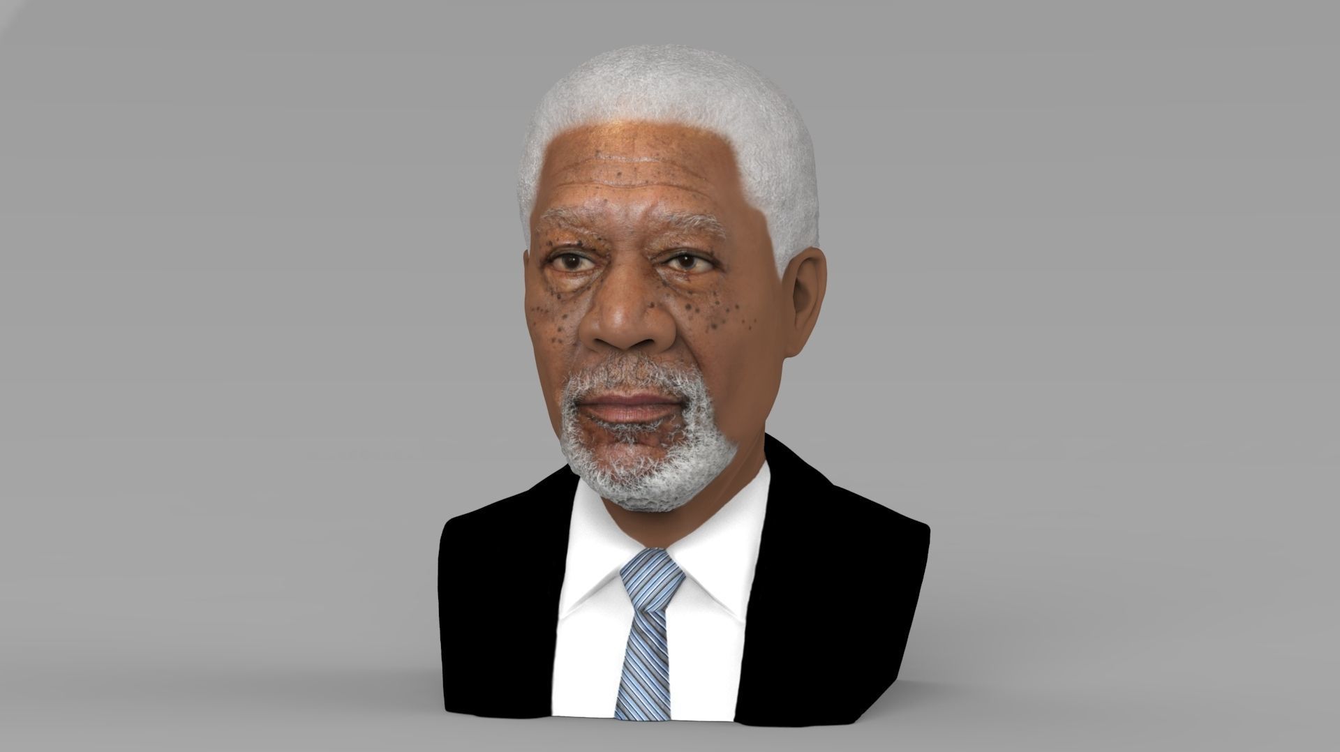 Morgan Freeman bust ready for full color 3D printing 3D print model_1