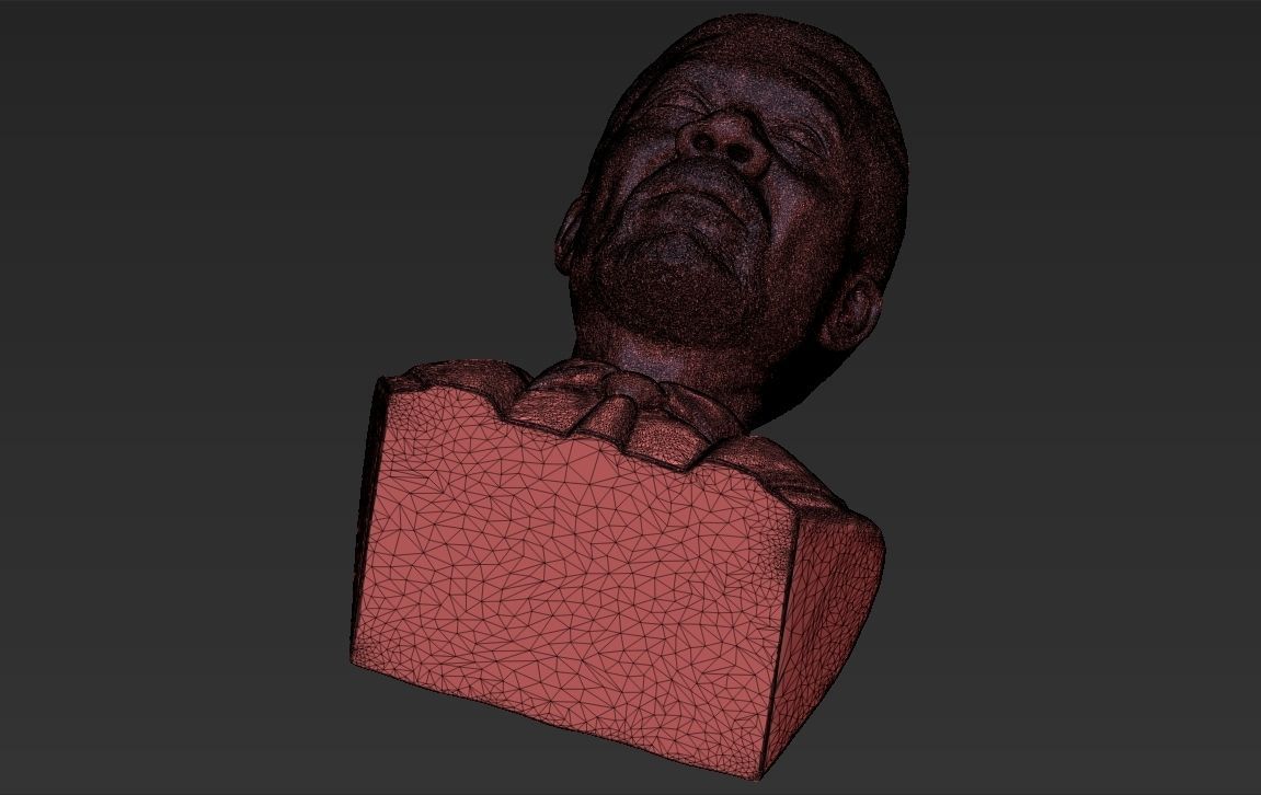 Morgan Freeman bust ready for full color 3D printing 3D print model_59