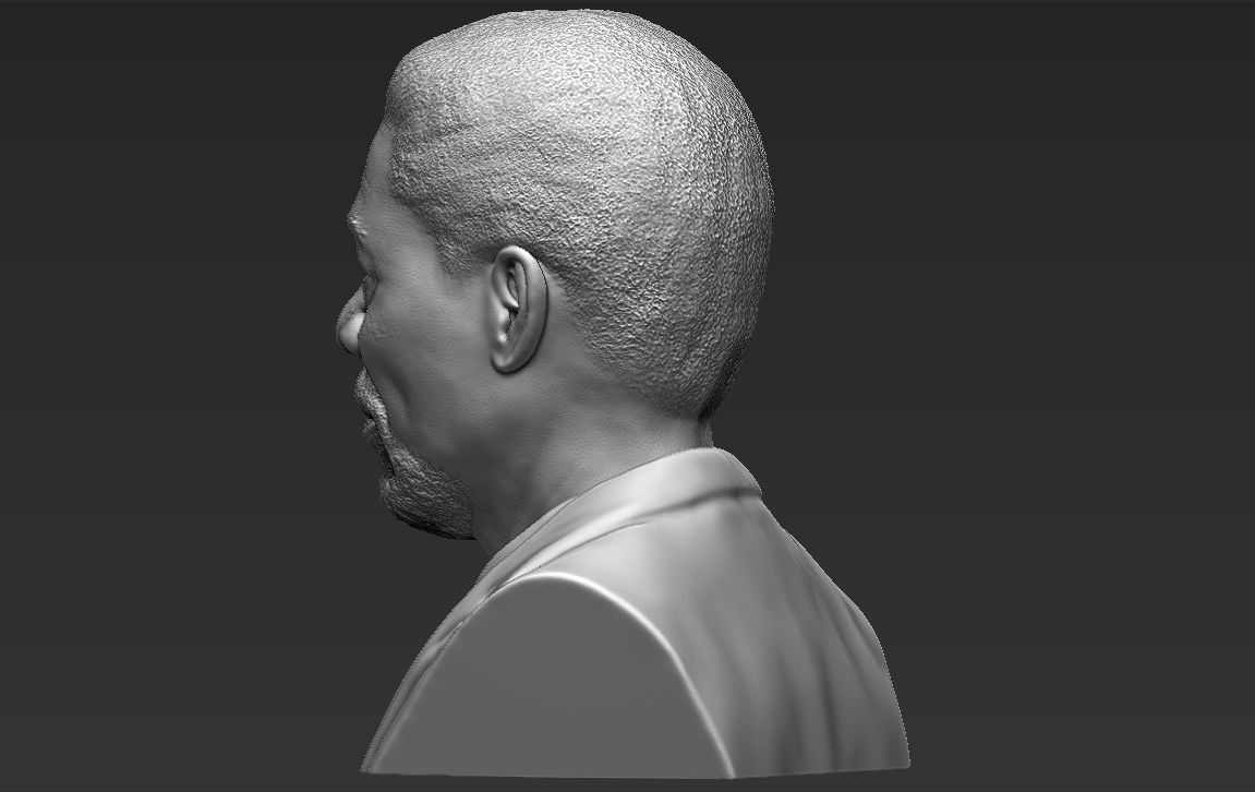 Morgan Freeman bust ready for full color 3D printing 3D print model_32